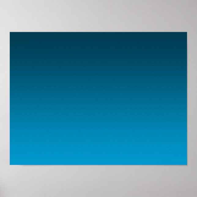 Gradient Blå - ljus till djup | Stämningsbakgrund  Poster (Framsidan)