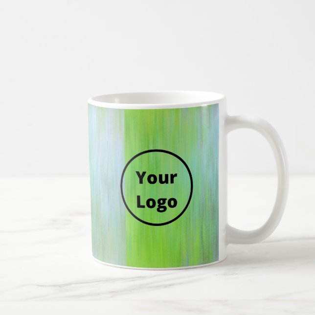Gradient blue and green textured kaffemugg (Höger)