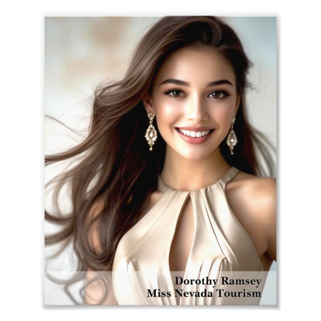 Gradient Border 8x10 Photogenic Pageant Print Fototryck (Framsidan)