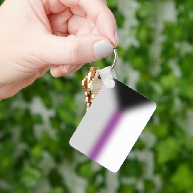 Gradient Demisexuell Stolthetsflagga – Demi Flagga Nyckelring (Hand)