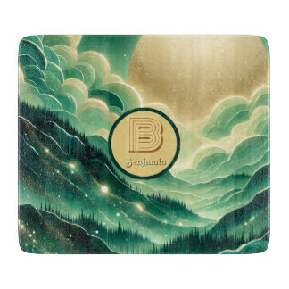 Gradient Emerald Kelly Grönt Glitter Monogrammed