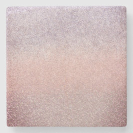Gradient Falskt Glitter Gnistrande Rosa   Stenunderlägg