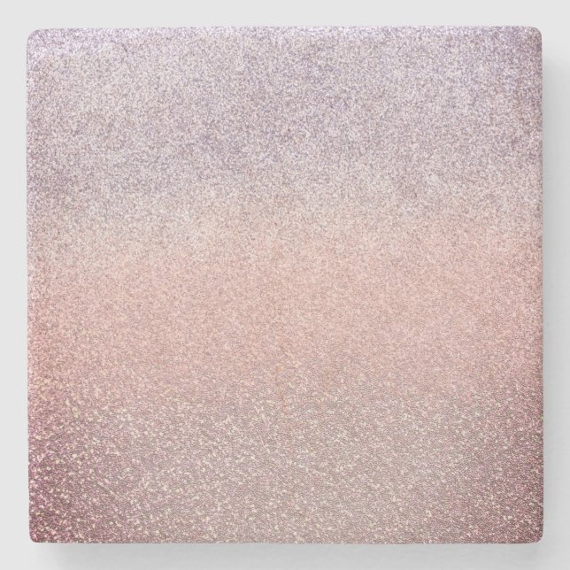 Gradient Falskt Glitter Gnistrande Rosa   Stenunderlägg (Framsidan)