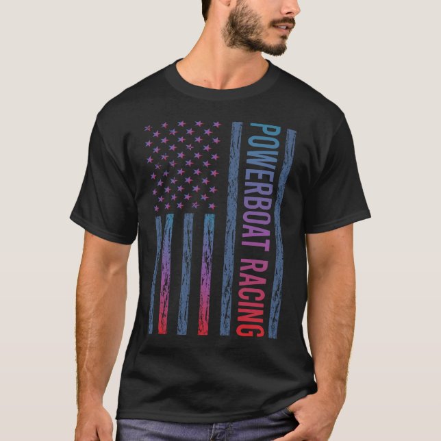 Gradient Flag Båtloppsracing T Shirt (Framsida)