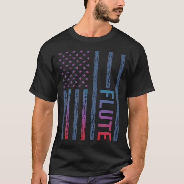 Gradient Flag Flöjt T Shirt (Framsida)