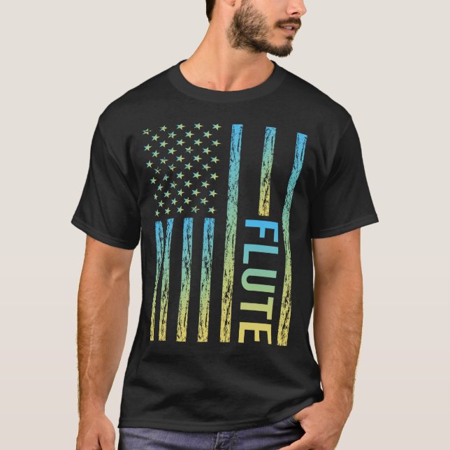 Gradient Flag Flöjt T Shirt (Framsida)