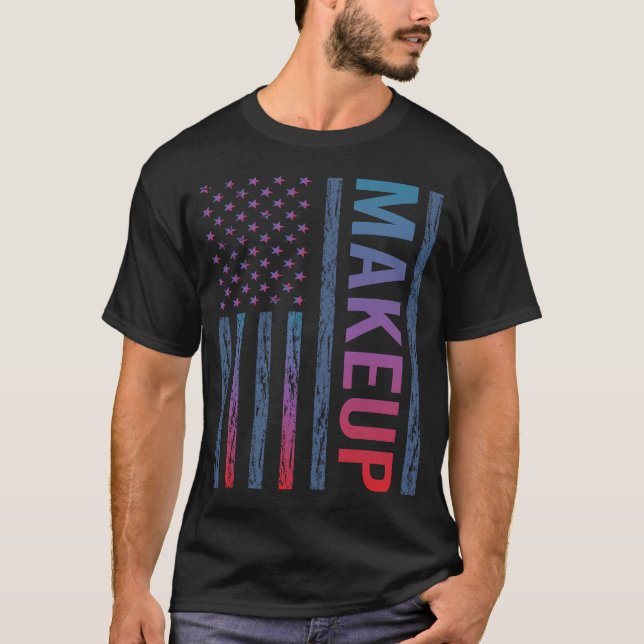 Gradient Flag Makeup T Shirt (Framsida)