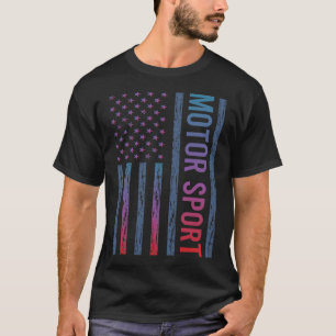 Gradient Flag Motor Sports T Shirt