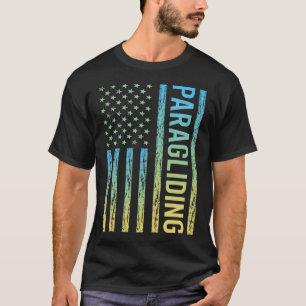 Gradient Flag Paragliding Paraglide Paraglider T Shirt