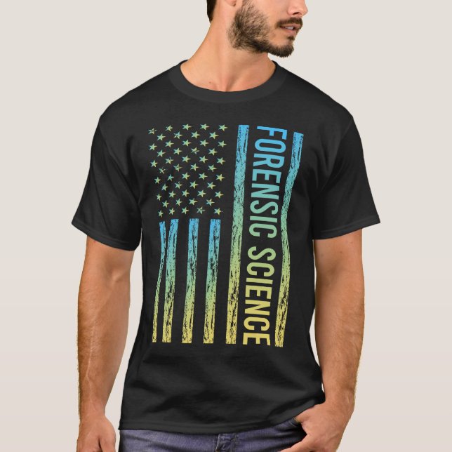 Gradient Flag Rättsmedicin Forensik T Shirt (Framsida)