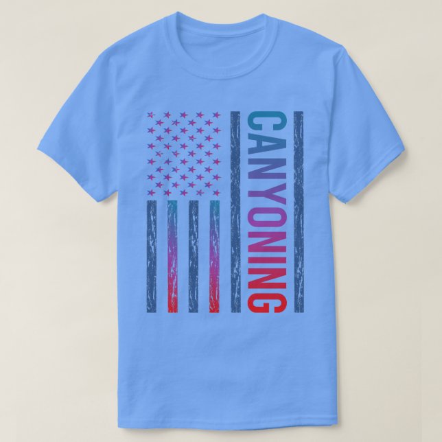 Gradient Flagga Canyoning Canyon Canyoneering T Shirt (Design framsida)