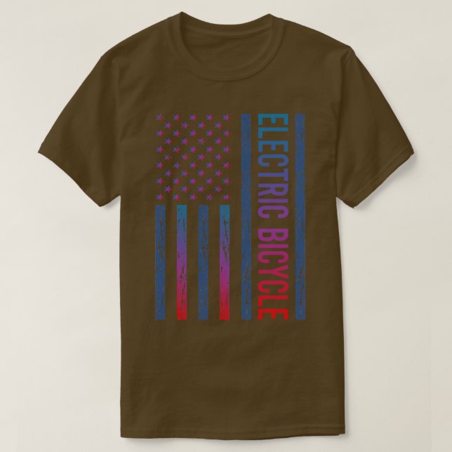 Gradient Flagga Electric Bicycle E Bike Ecycle T Shirt (Design framsida)