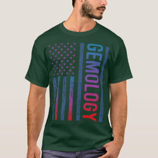Gradient Flagga Gemology Gemolog T Shirt
