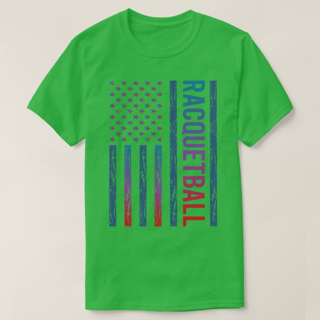 Gradient Flagga Racquetball T Shirt (Design framsida)