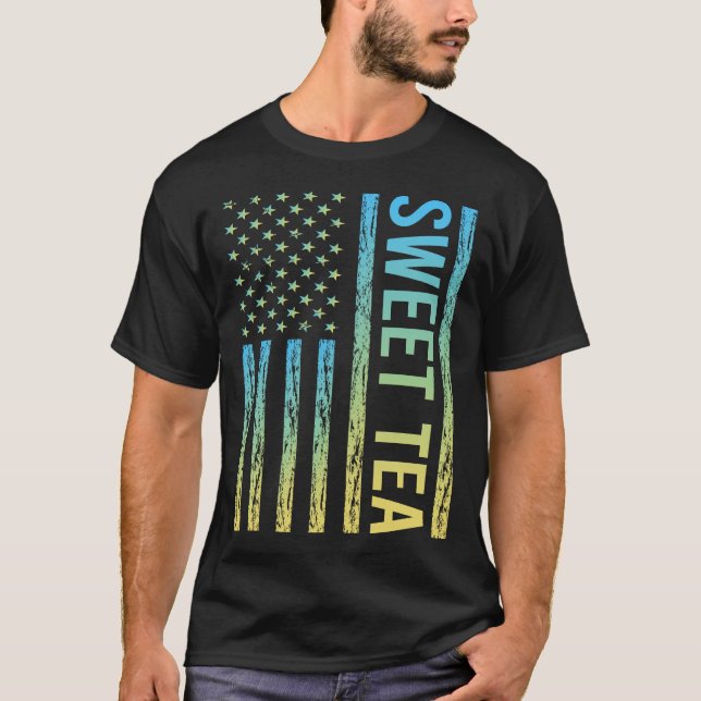 Gradient Flagga Sweet Tea T Shirt (Framsida)