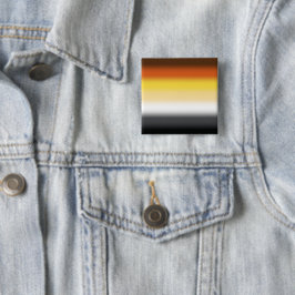 Gradient Gay Björn Pride Flagga - Färgrik Björnfla Knapp