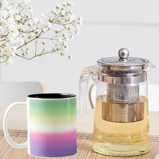 Gradient Genderfea Pride Flagga - Genderdoe Flagga Två-Tonad Mugg (Skapare uppladdad)