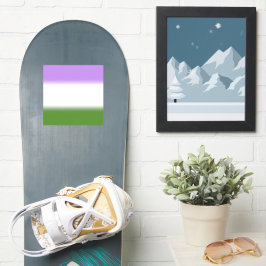 Gradient Genderqueer Pride Flagga – Genderqueer Fl Klistermärken