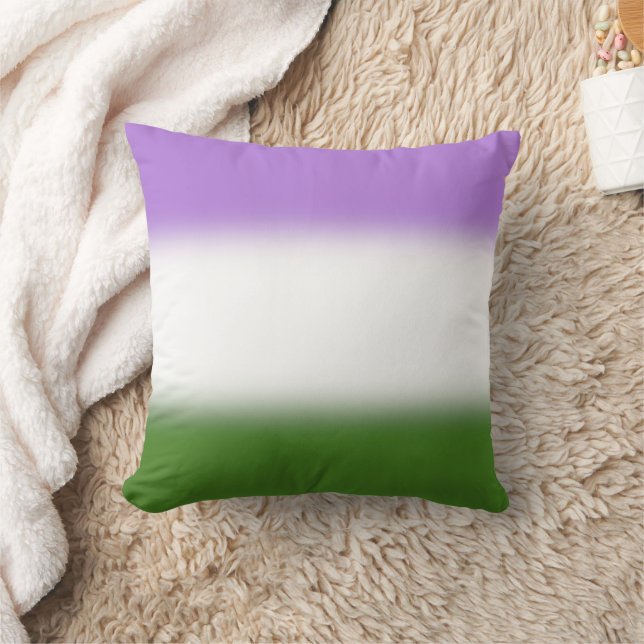 Gradient Genderqueer Pride Flagga – Genderqueer Fl Kudde (Filt)