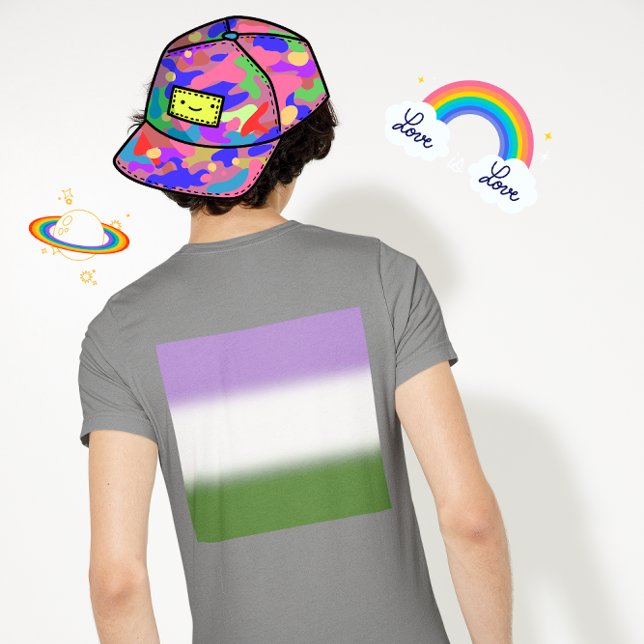Gradient Genderqueer Pride Flagga – Genderqueer Fl T Shirt (Skapare uppladdad)
