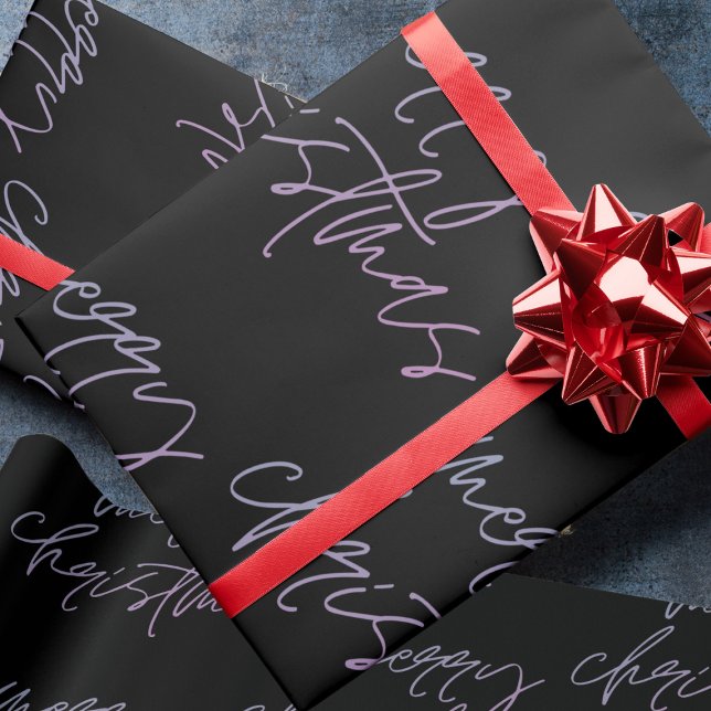 Gradient God Jul | Vacker Onyx Elegant Presentpapper (Skapare uppladdad)