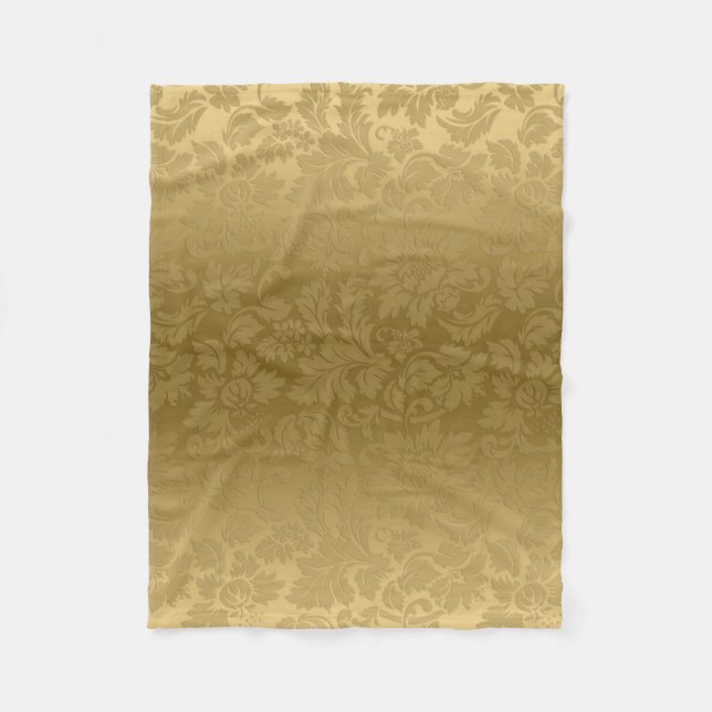 Gradient Guld Damask Fleecefilt (Framsidan)