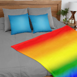 Gradient HBTQ+ regnbågsfana - regnbågsflagga Fleecefilt
