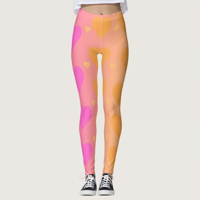gradient hjärtbyxor leggings (Framsida)