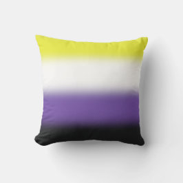 Gradient Icke-binär stolthet Flagga – Icke-binär F Kudde