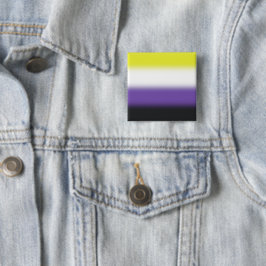 Gradient Icke-binär stolthetsflagga – Icke-binär f Knapp