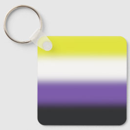 Gradient Icke-binär stolthetsflagga – Icke-binär f Nyckelring