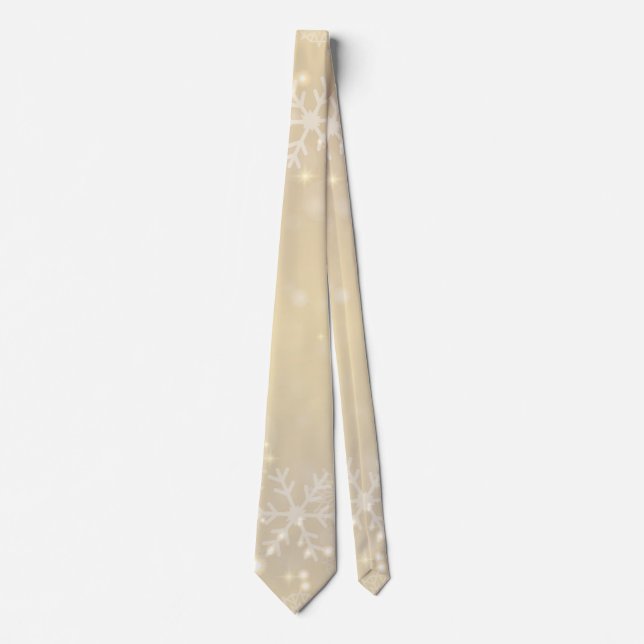 Gradient Ivory White jul Neck Tie Slips (Framsida)