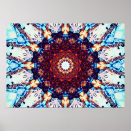 Gradient Kaleidoscope | Mandala Art Poster