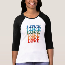 Gradient Kärlek | HBTQ Regnbågsstolthetsmånad T Shirt