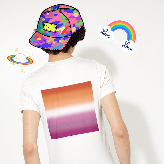 Gradient Lesbisk stolthetsflagga – Lesbisk flagga T Shirt (Skapare uppladdad)