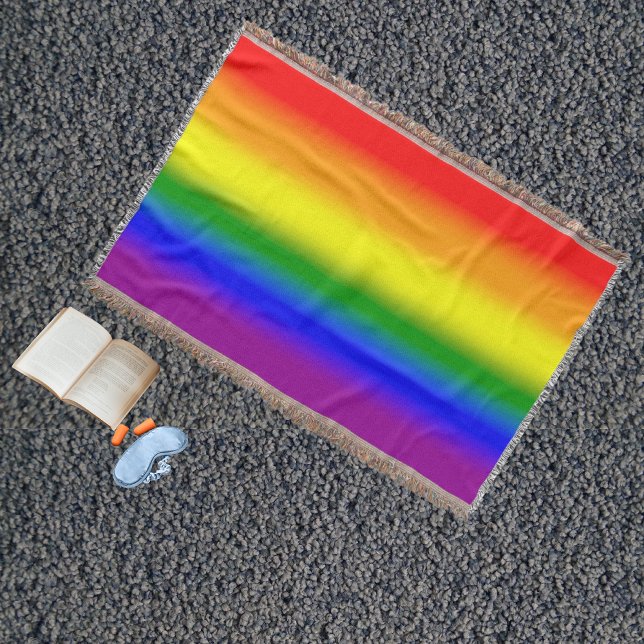 Gradient LGBTQ+ Rainbow Pride Flagga - Regnbåge Fl Filt (Skapare uppladdad)