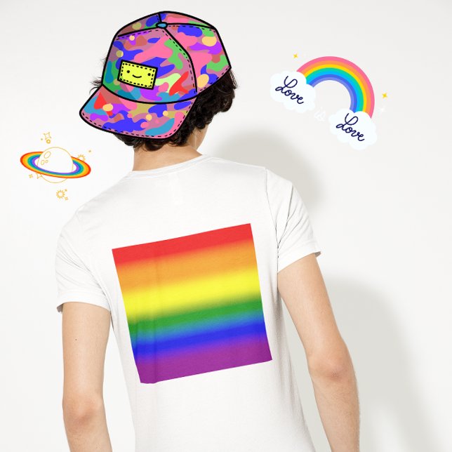 Gradient LGBTQ+ Rainbow Pride Flagga - Regnbåge Fl T Shirt (Skapare uppladdad)