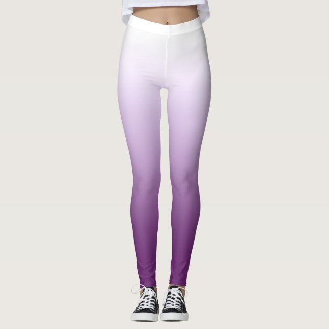 Gradient lila lilac ombre leggings (Framsida)