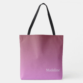 Gradient ljus till mörk ton rosa tygkasse