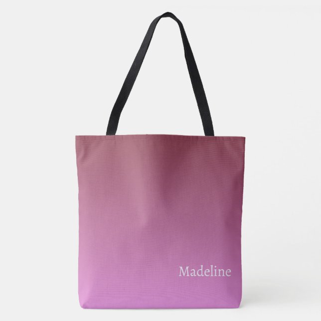 Gradient ljus till mörk ton rosa tygkasse (Framsida)