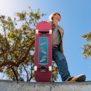 Gradient Magenta - djup till ljus   Säsongsstämnin Mini Skateboard Bräda 18,5 Cm