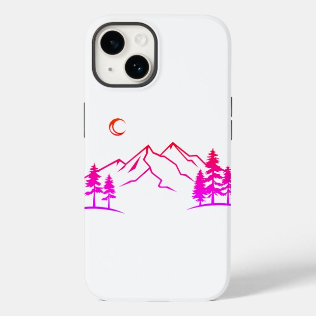 Gradient Mountain Landscape Phone Case (Baksida)