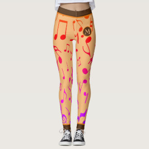 GRADIENT MUSIK NOTER PEACH LEGGINGS