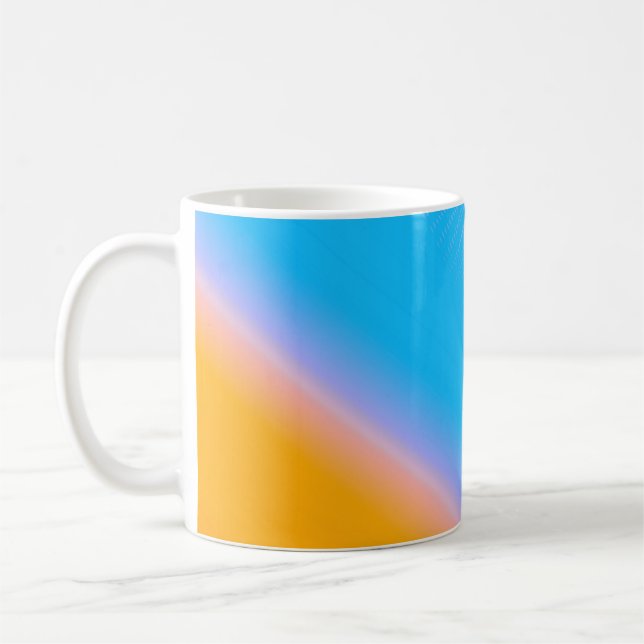 Gradient Mysteri: Oskarp Abstrakt Art. Kaffemugg (Vänster)