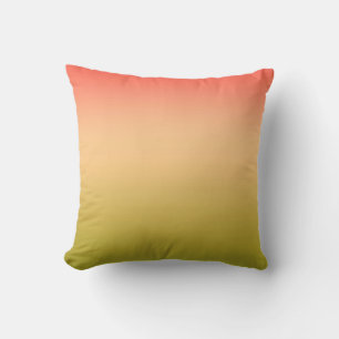Gradient ombre koral beige lime mjuk, suddig kudde