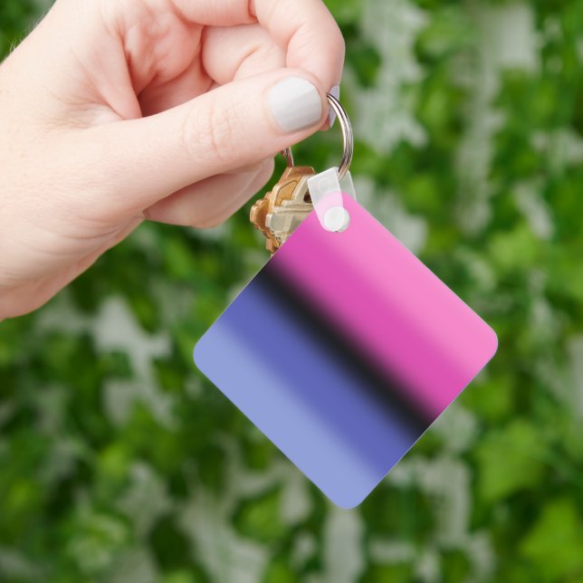 Gradient Omnisexual Pride Flagga - Omisexual Flagg Nyckelring (Hand)