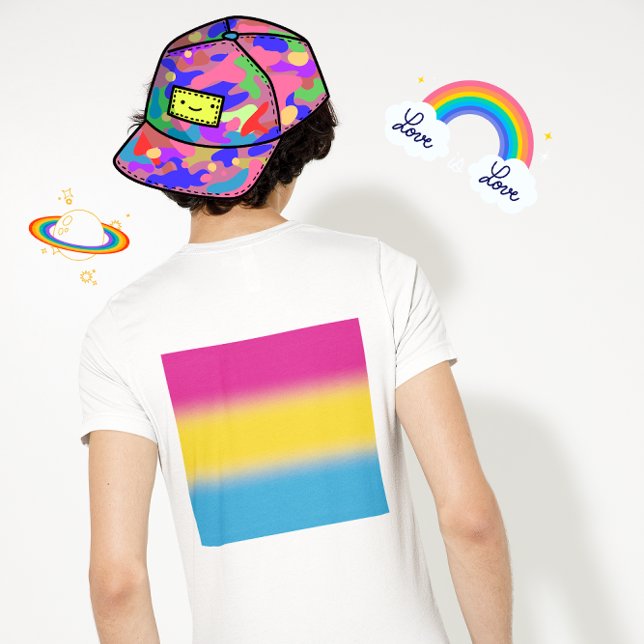 Gradient Pansexuella Prideflaggan – Färgrik Panfla T Shirt (Skapare uppladdad)