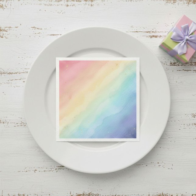 gradient party watercolor pink Elegant Watercolor  Pappersservett (Skapare uppladdad)