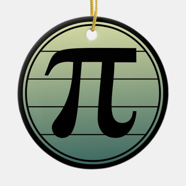 Gradient Pi Symbol Pi-dagen | Glad Pi-dagen Math Julgransprydnad Keramik (Framsidan)
