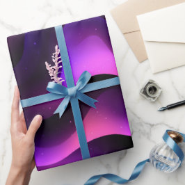 Gradient Purple Pink Fusion Dark Abstract Pattern Presentpapper